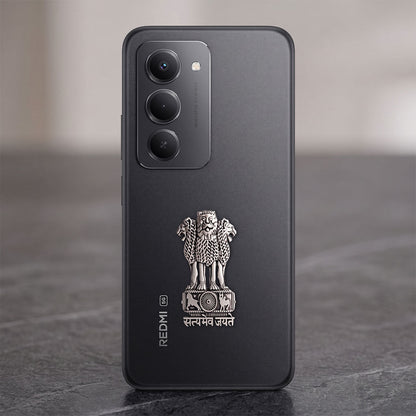Redmi 15 5G Compatible Satyamev Jayate 3D Metal Emblem Sticker