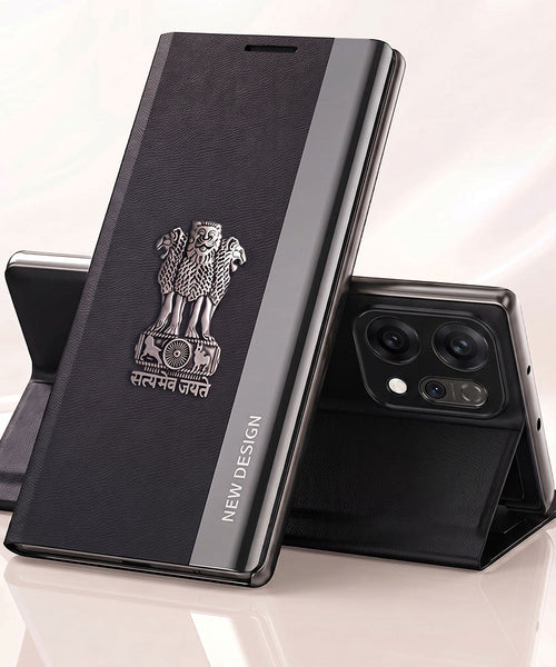 Oppo Reno 14 5G Satyamev Jayate Flip Leather Case