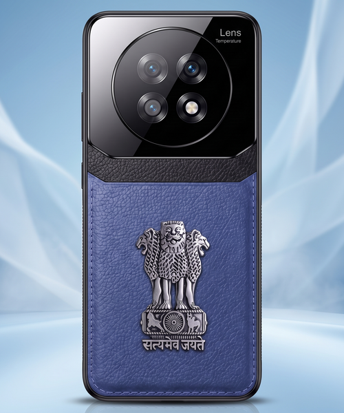 Oppo F31 Pro+ 5G Satyamev Jayate 3D Metal Leather Back Case
