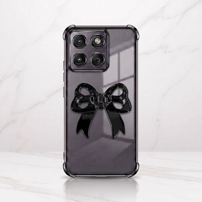 Motorola Edge 70 5G Stylish Bow Knot Transparent Shockproof Airbag Phone Case