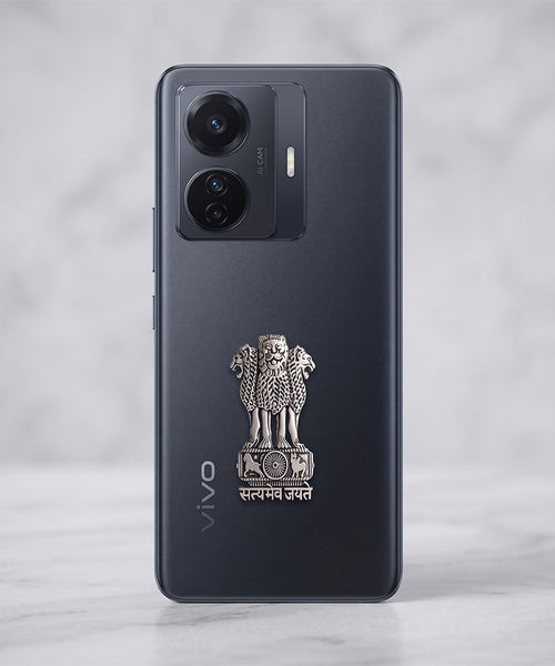 Vivo T1 Pro 5G Compatible Satyamev Jayate 3D Metal Emblem Sticker