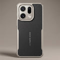 Oppo Find X9 5G Premium Leather-Style Phone Case with Chrome Finish Frame Elegant Protective Cover