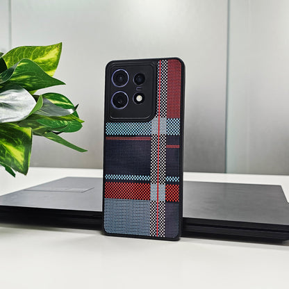 Motorola Edge 50 Pro 5G Luxury Grid Pattern Glass Back Shockproof Case