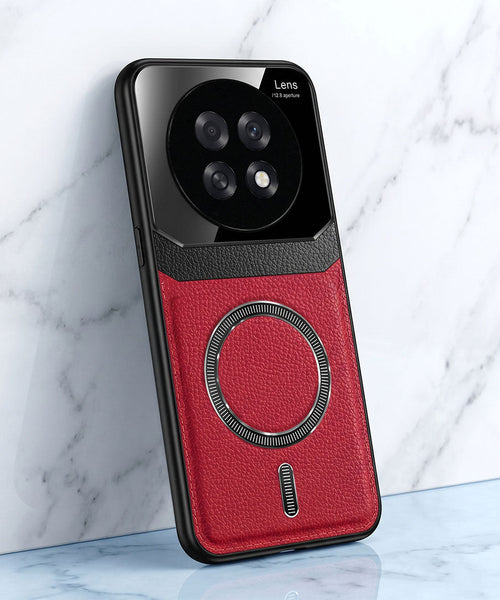 Oppo F31 Pro Plus 5G Premium Magsafe Magnetic Leather Lens Protective Case
