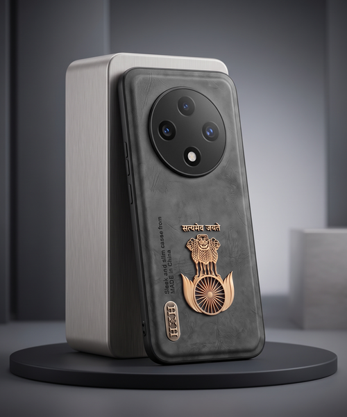 Oppo F27 Pro+ 5G Skin Feel 3D Satyamev Jayate PU Leather Case
