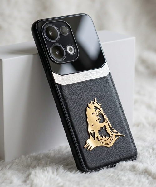 Oppo Reno13 5G Mahadev 3D Gold Metal Leather Back Case