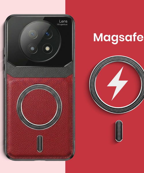 Oppo F29 Pro 5G Premium Magsafe Magnetic Leather Lens Protective Case