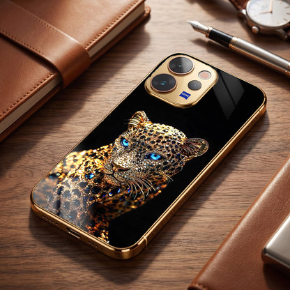 Vivo V70 5G Panther Gold Electroplated Glass Phone Back Case