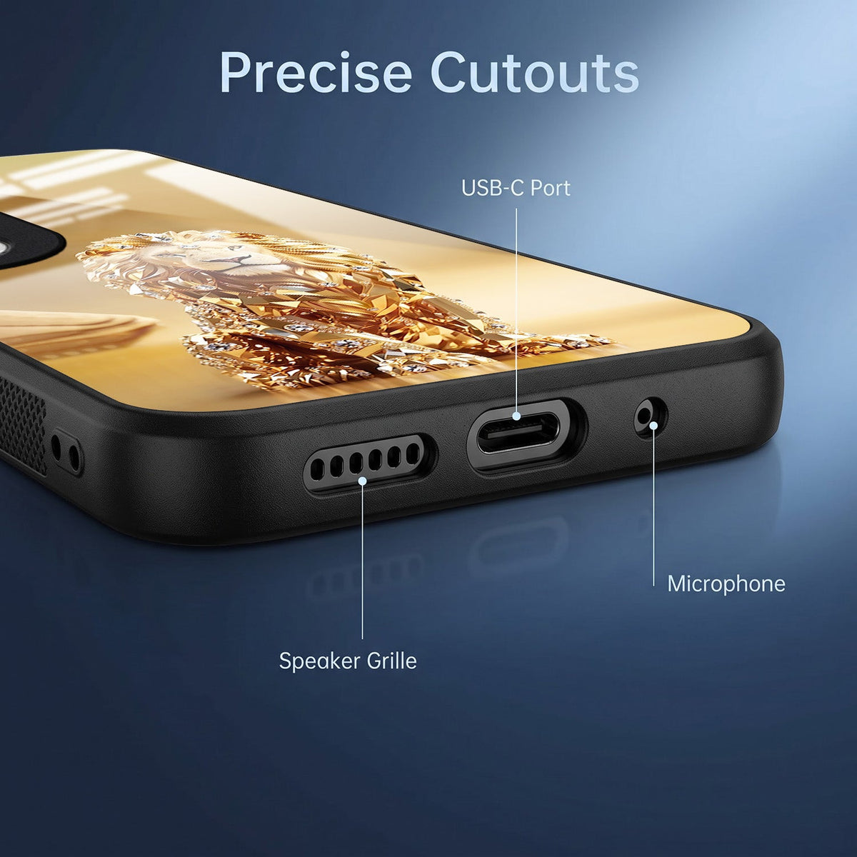 Vivo V50 5G Luxury Lion Acrylic Glass Back Case