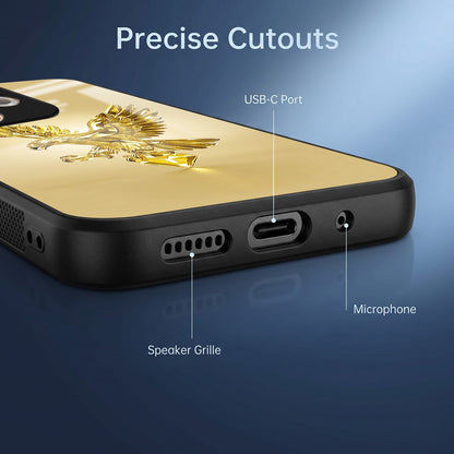 Oppo A5 Pro 5G Golden Eagle Acrylic Glass Back Case