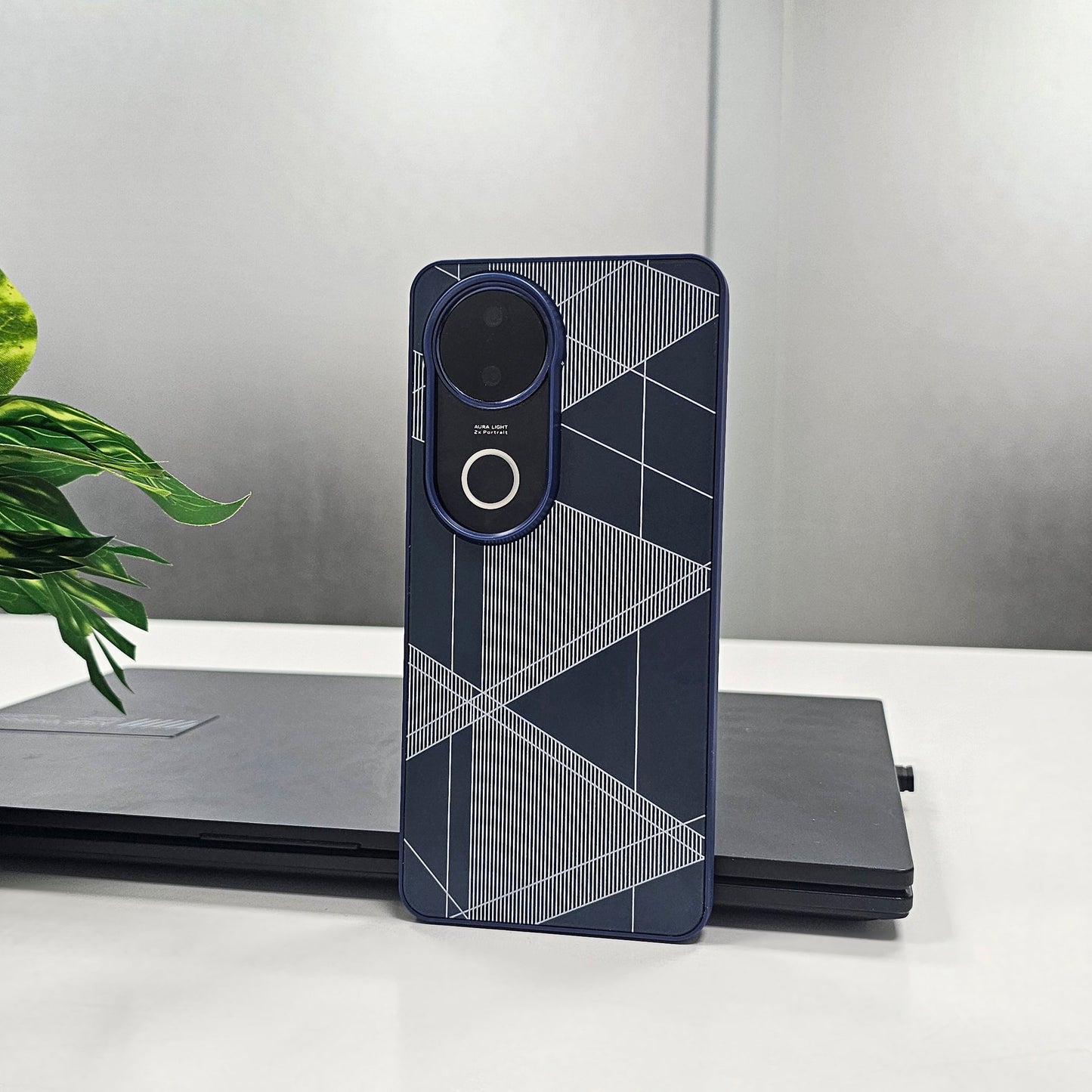 Vivo V50 5G Triangle Pattern Matte Back Shockproof Case