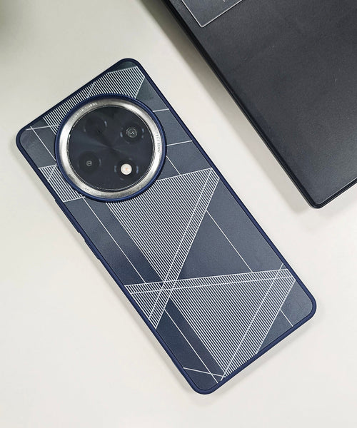 Oppo F27 Pro+ 5G Triangle Pattern Matte Back Shockproof Case