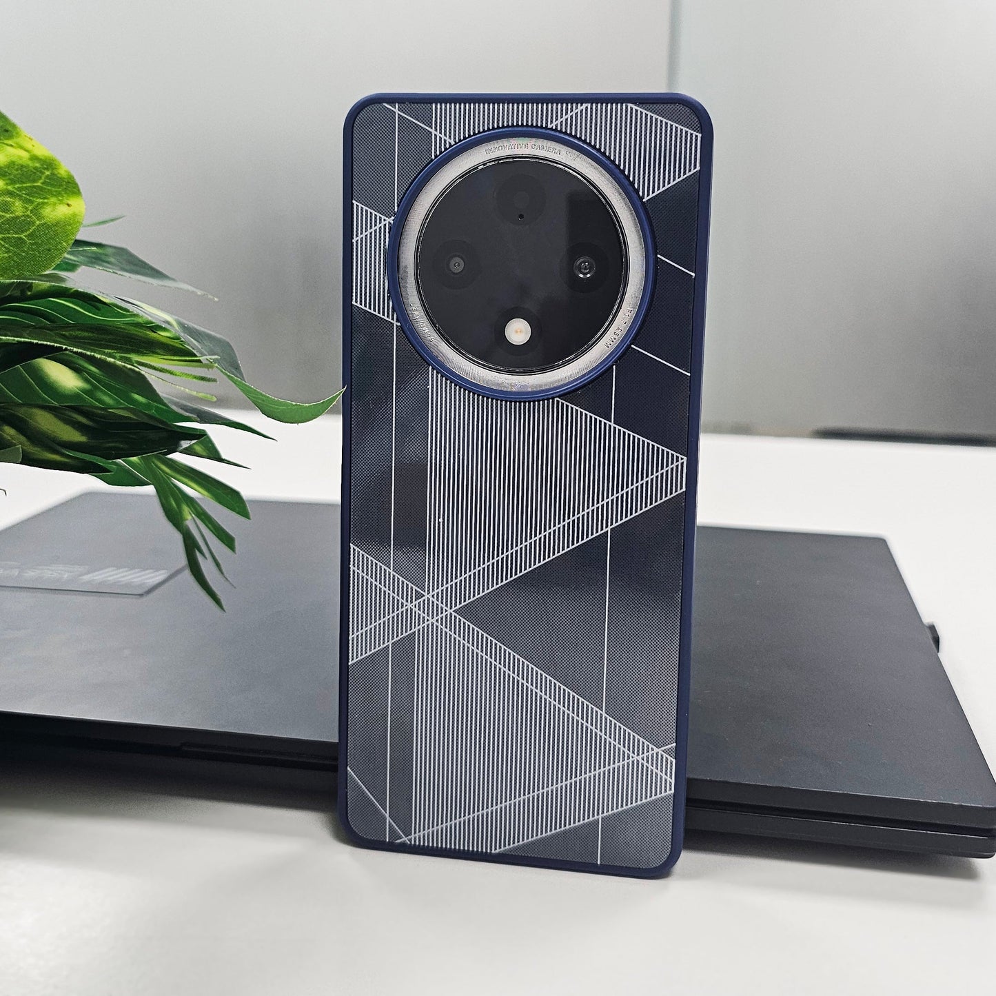 Oppo F27 Pro+ 5G Triangle Pattern Matte Back Shockproof Case