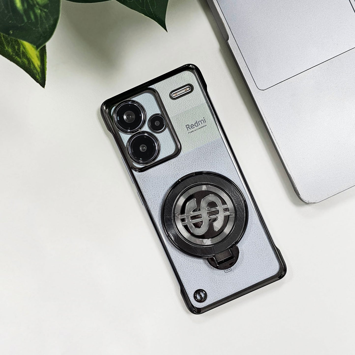 Redmi Note 13 Pro+ 5G Premium Frameless  Rotating Dollar Case