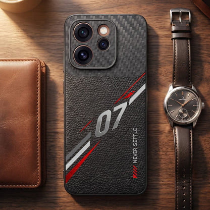 Oppo Reno 15 Pro Mini 5G Racing Edition Carbon Fiber Leather Hybrid Back Case