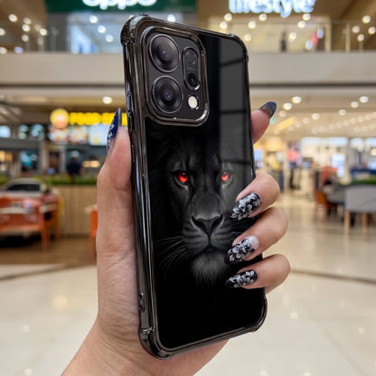 Oppo Reno 14 5G Premium Black Lion Airbags Printed Back Case