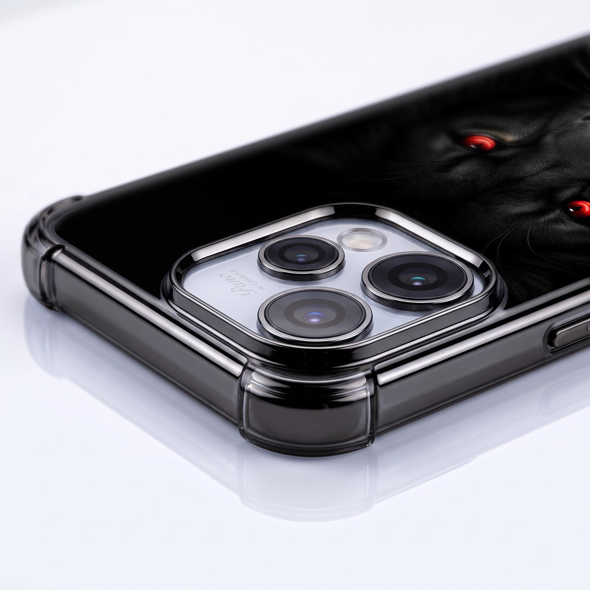 Oppo Reno 15 5G Premium Black Lion Airbags Printed Back Case
