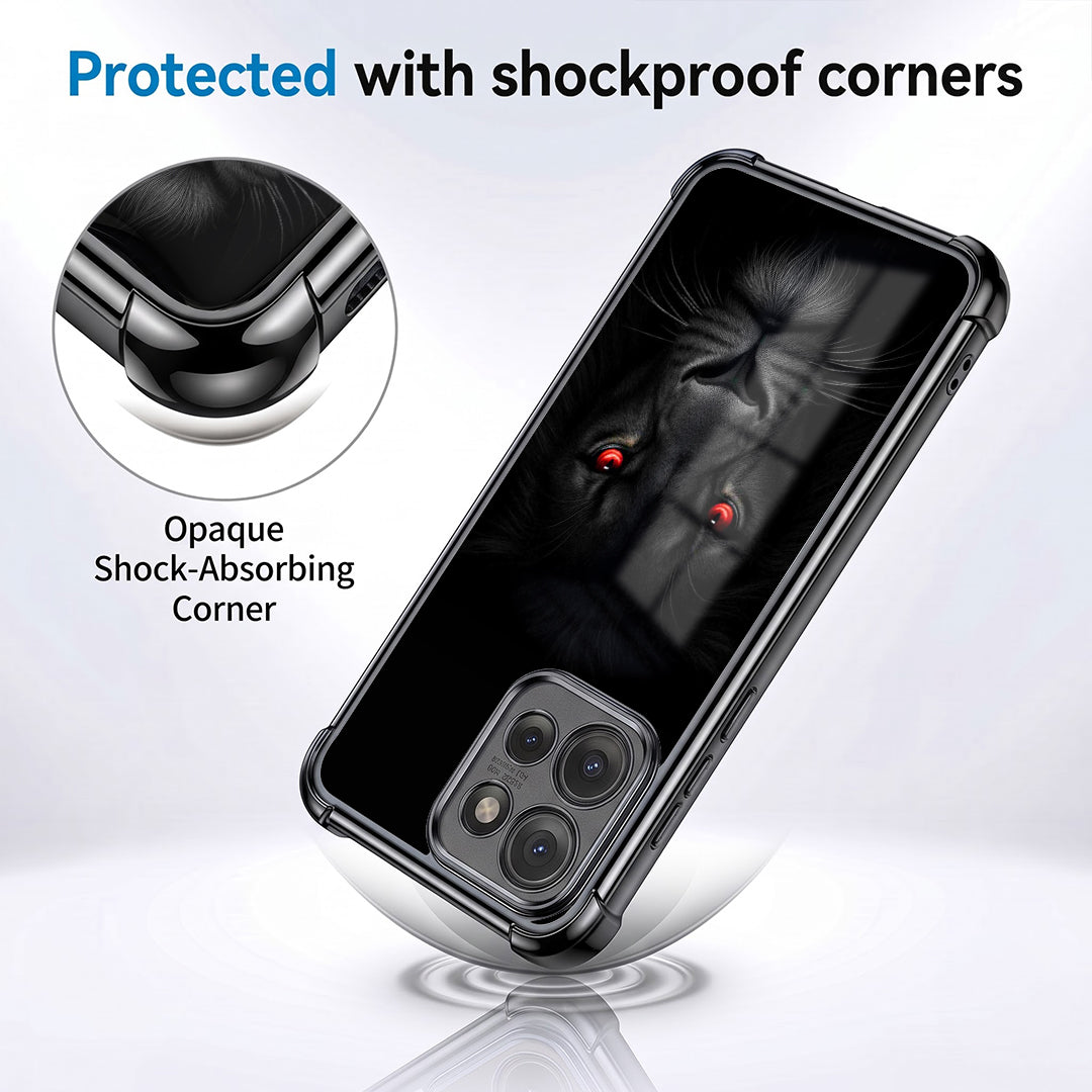 Motorola Edge 50 Neo 5G Premium Black Lion Airbags Printed Back Case