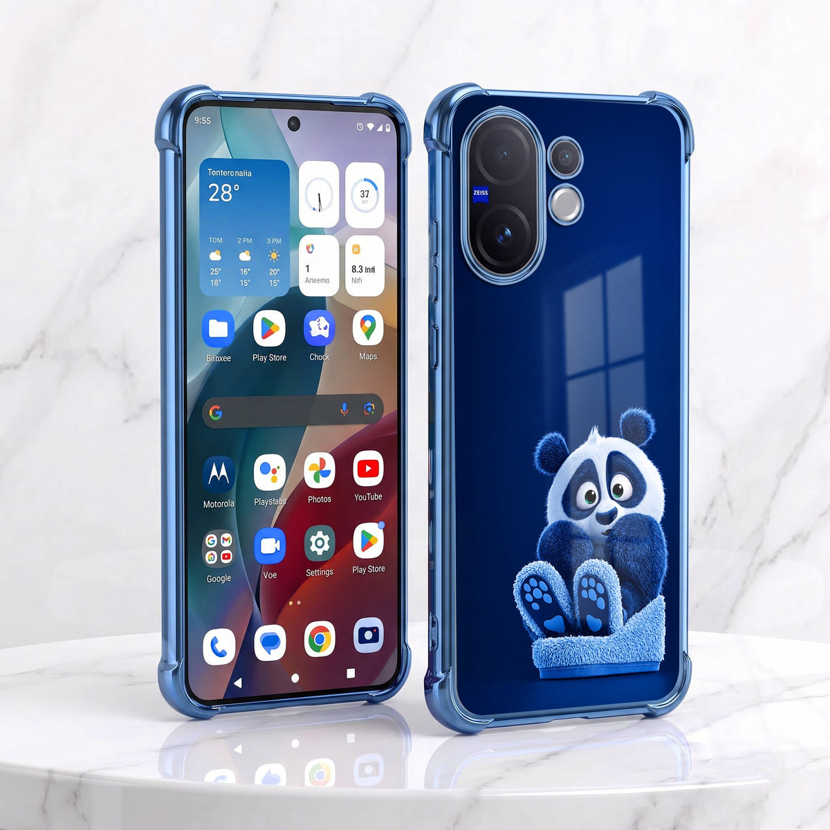 Vivo V60 5G Cute Panda Airbags Printed Back Case