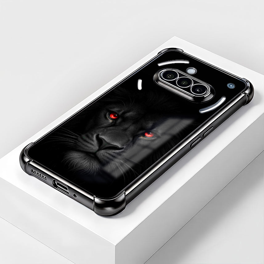 Nothing Phone 3a 5G Premium Black Lion Airbags Printed Back Case