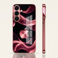 Samsung Galaxy A36 5G Luxury Wave Pink Electroplated Glass Phone Back Case