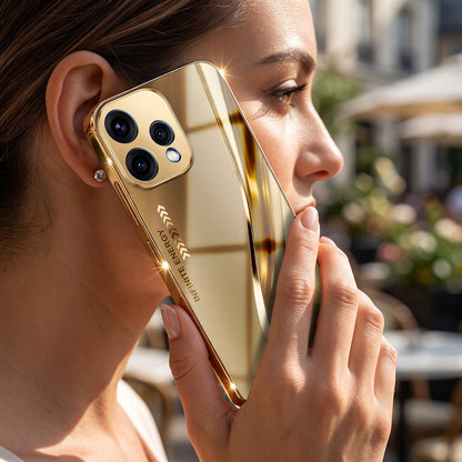Oppo Reno 15 5G Luxury Infinity Energy Gold Electroplated Glass Phone Case