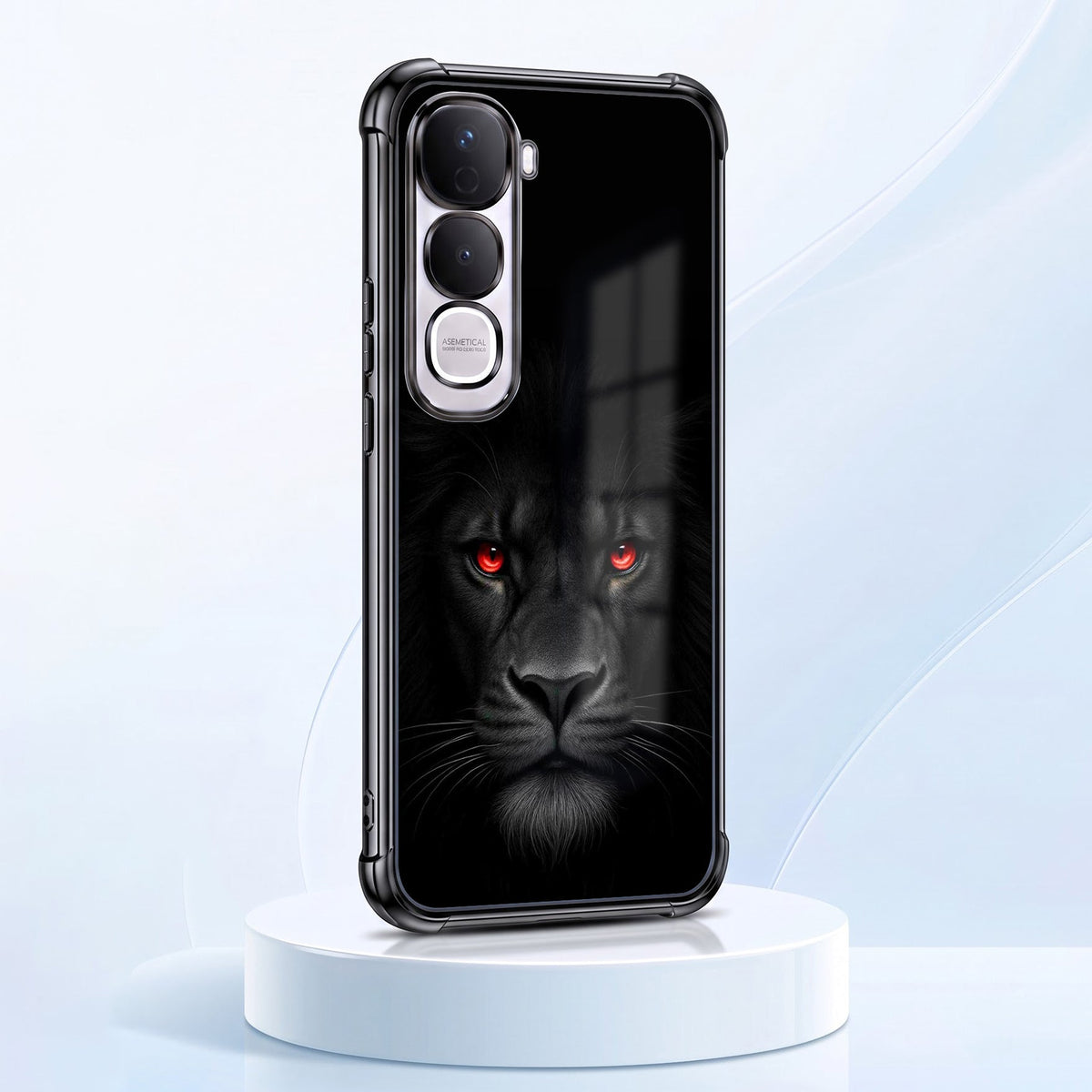 Vivo Y400 Pro 5G Premium Black Lion Airbags Printed Back Case