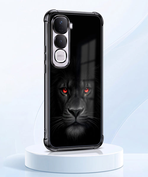 Vivo Y400 Pro 5G Premium Black Lion Airbags Printed Back Case