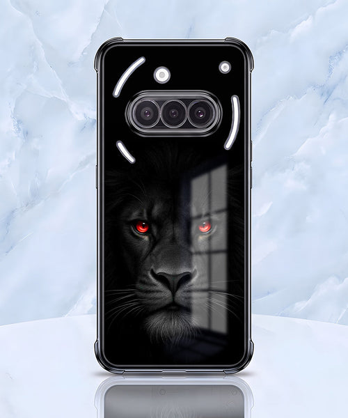 Nothing Phone 3a 5G Premium Black Lion Airbags Printed Back Case