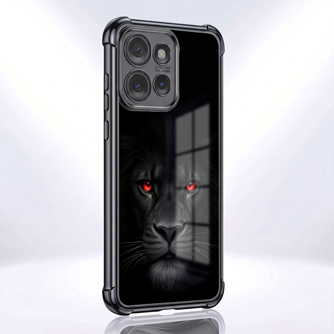 Motorola Edge 50 Neo 5G Premium Black Lion Airbags Printed Back Case