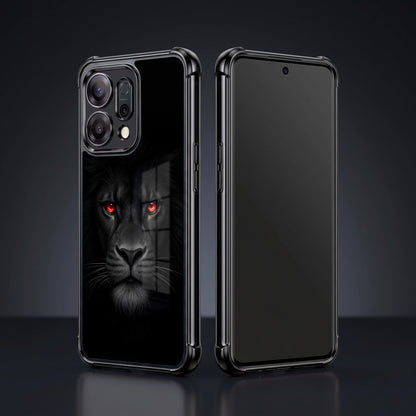 Oppo Reno 14 5G Premium Black Lion Airbags Printed Back Case