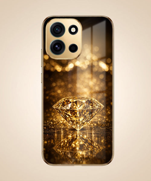 OnePlus Nord 6 5G Golden Diamond Gold Electroplated Glass Phone Back Case