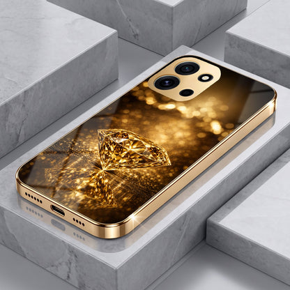 OnePlus Nord 6 5G Golden Diamond Gold Electroplated Glass Phone Back Case
