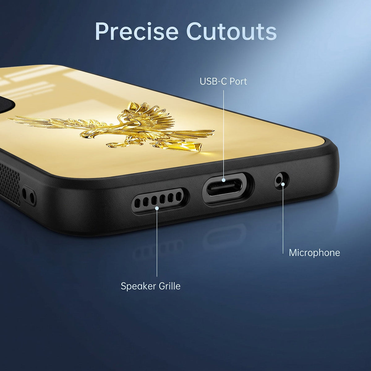 Vivo V50 5G Golden Eagle Acrylic Glass Back Case