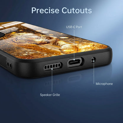 Vivo V50 5G Luxury Tiger Acrylic Glass Back Case