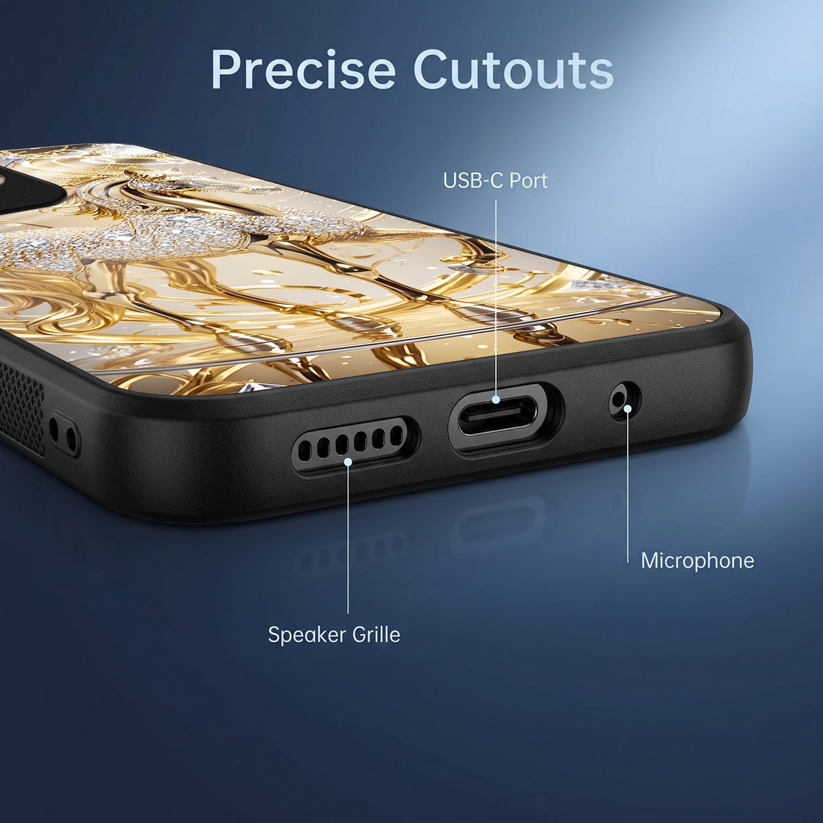 Oppo A5 Pro 5G Luxury Horse Texture Acrylic Glass Back Case