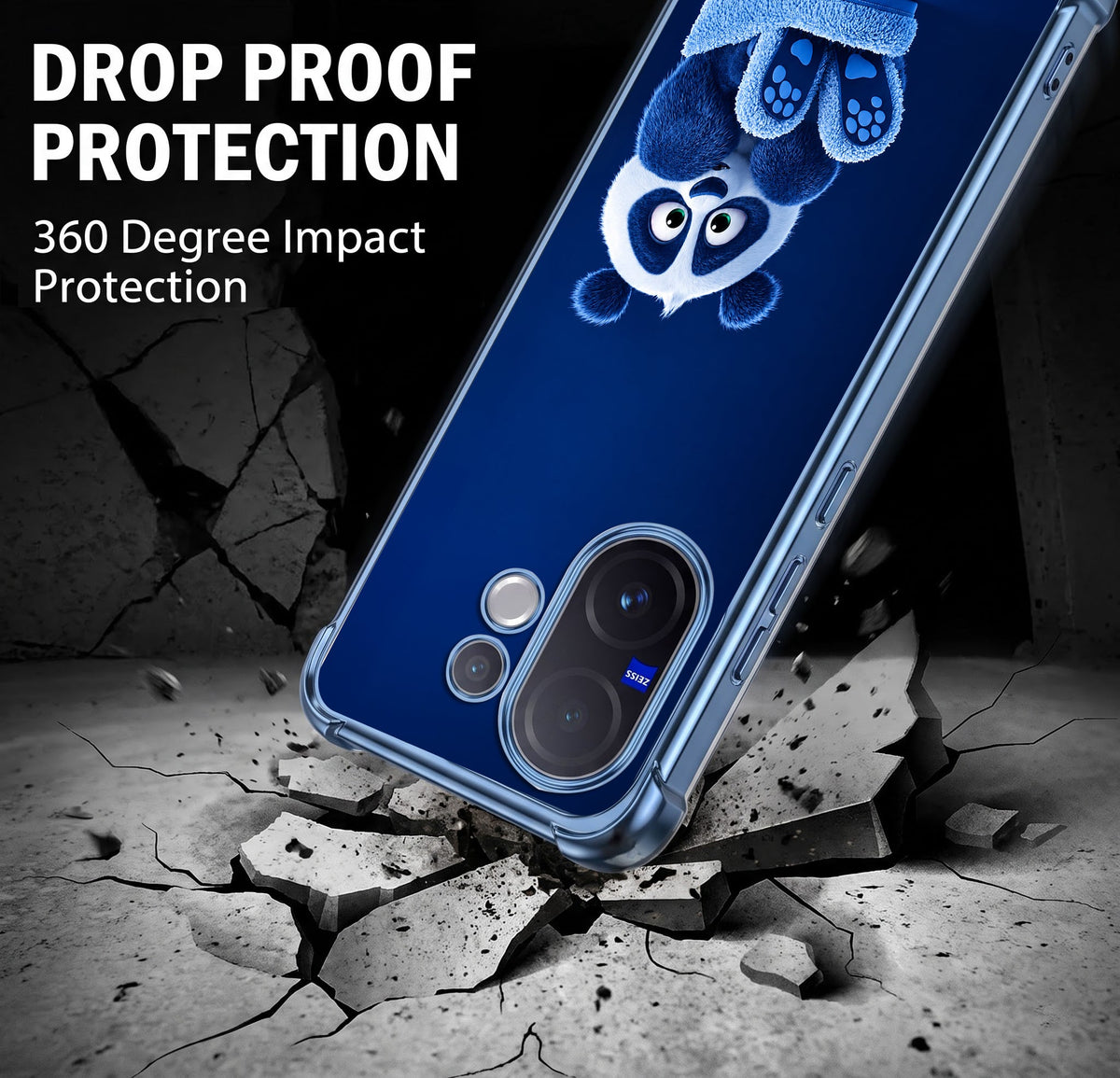 Vivo V60 5G Cute Panda Airbags Printed Back Case