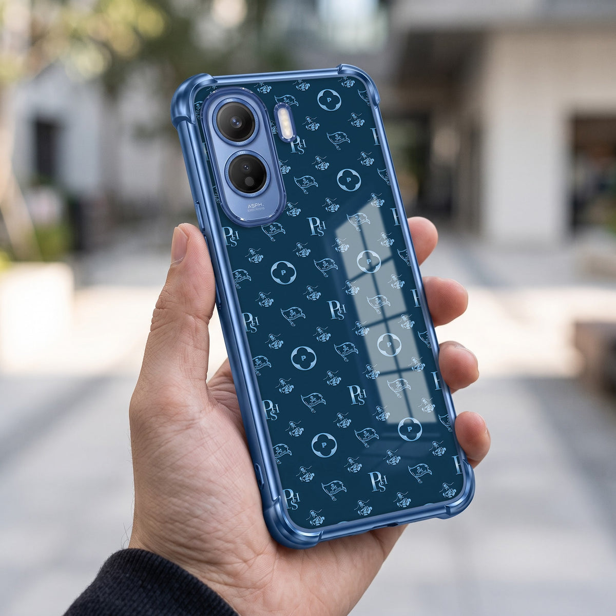 Vivo T5 Pro 5G Luxury Monogram Blue Airbags Printed Back Case
