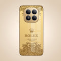 Redmi Note 15 Pro+ 5G Rolex Crown Gold Electroplated Glass Phone Back Case