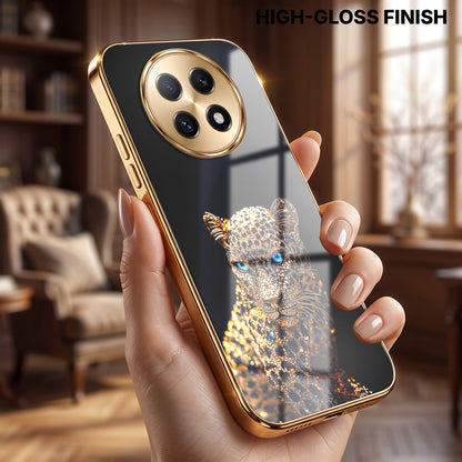 Oppo F29 Pro 5G Panther Gold Electroplated Glass Phone Back Case