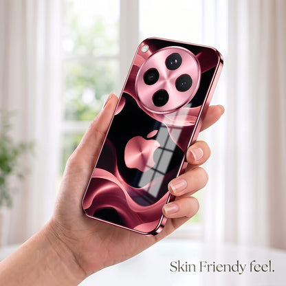 Oppo Find X8 5G Luxury Wave Pink Electroplated Glass Phone Back Case
