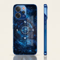 Vivo V70 5G Astral Compass Blue Electroplated Glass Phone Back Case