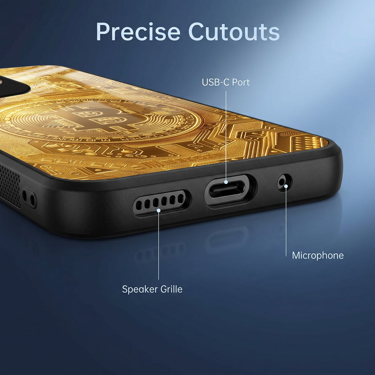 Oppo A5 Pro 5G Bitcoin Acrylic Glass Back Case