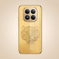 Redmi Note 15 Pro+ 5G Golden Tiger Face Gold Electroplated Glass Phone Back Case