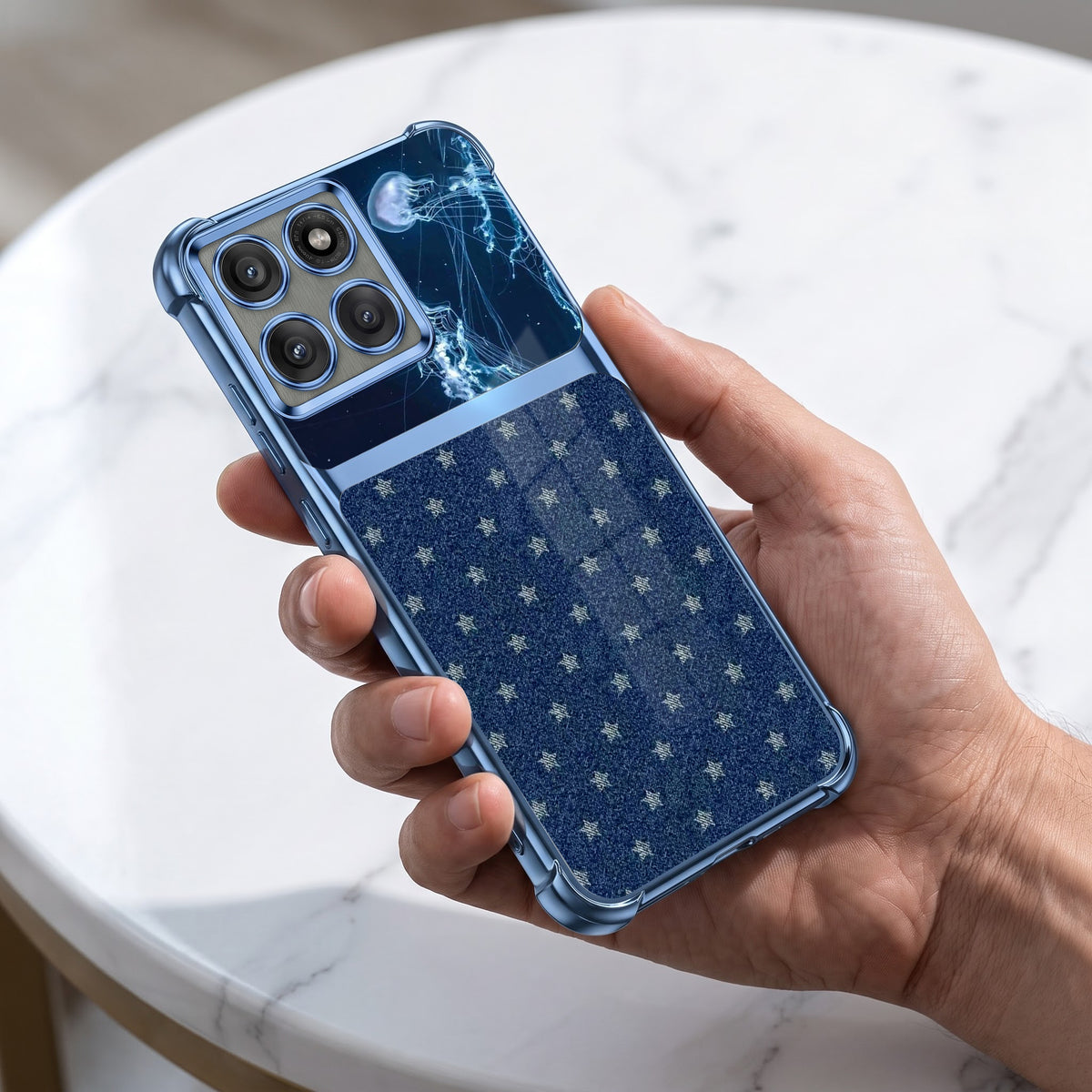 Motorola Edge 60 Pro 5G Galaxy Stars Dual-Tone Transparent Airbags Case