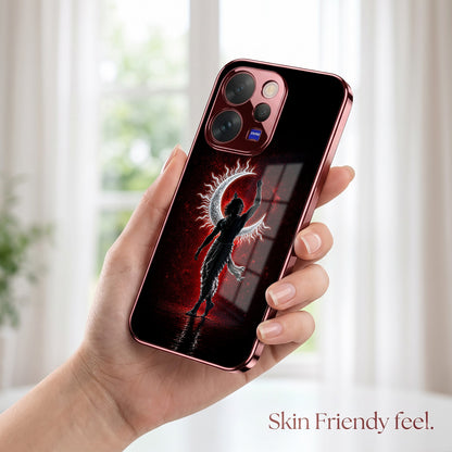 Vivo V70 5G Crimson Divine Burgundy Electroplated Glass Back Case