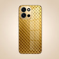 OnePlus Nord 6 5G Golden Criss Cross Gold Electroplated Glass Phone Back Case