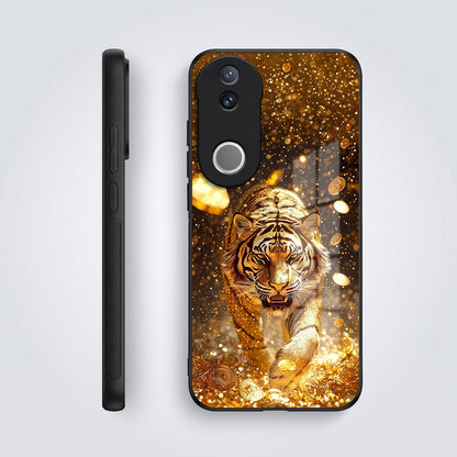 Vivo V50 5G Luxury Tiger Acrylic Glass Back Case