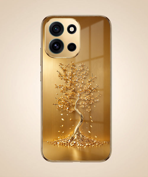 OnePlus Nord 6 5G Golden Tree Gold Electroplated Glass Phone Back Case