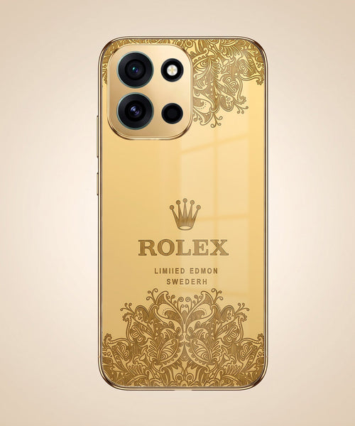 OnePlus Nord 6 5G Rolex Crown Gold Electroplated Glass Phone Back Case
